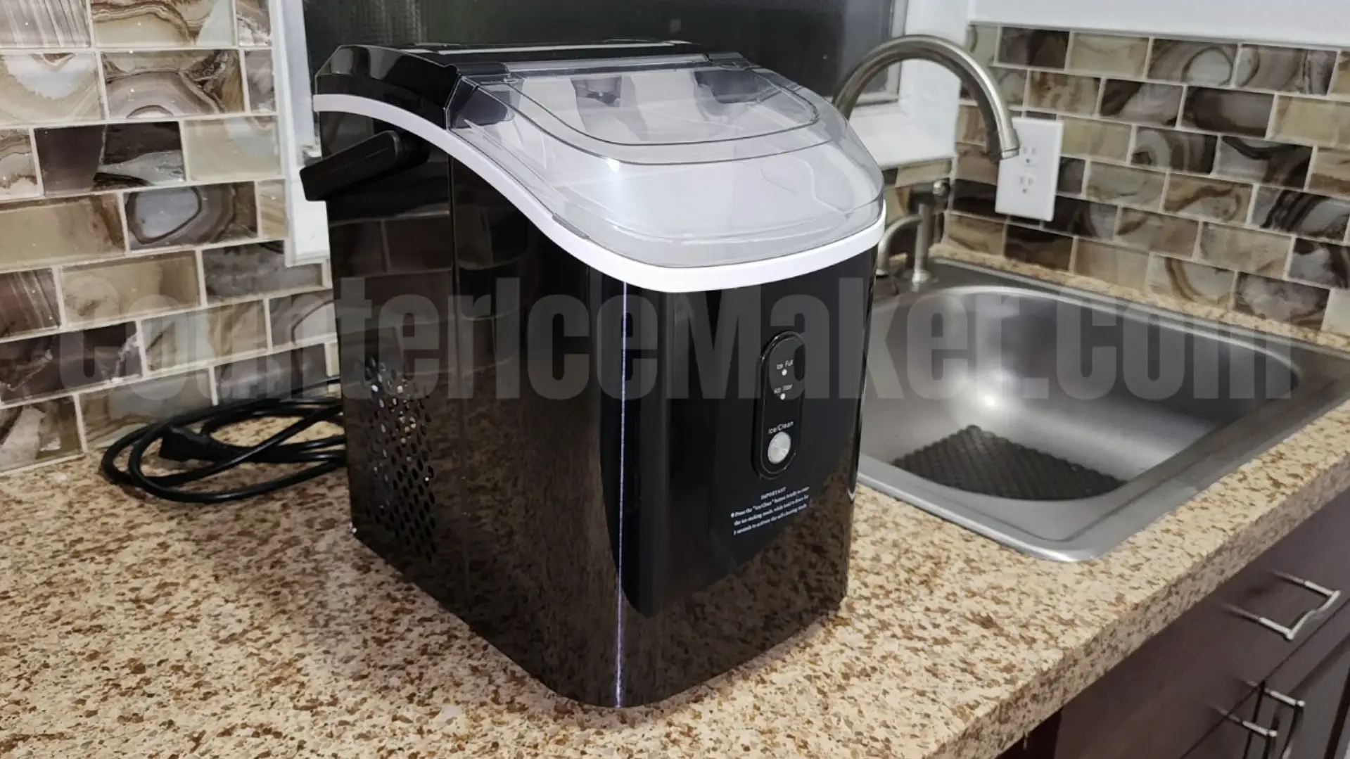 Antarctic Star Nugget Ice Maker on a kitchen counter