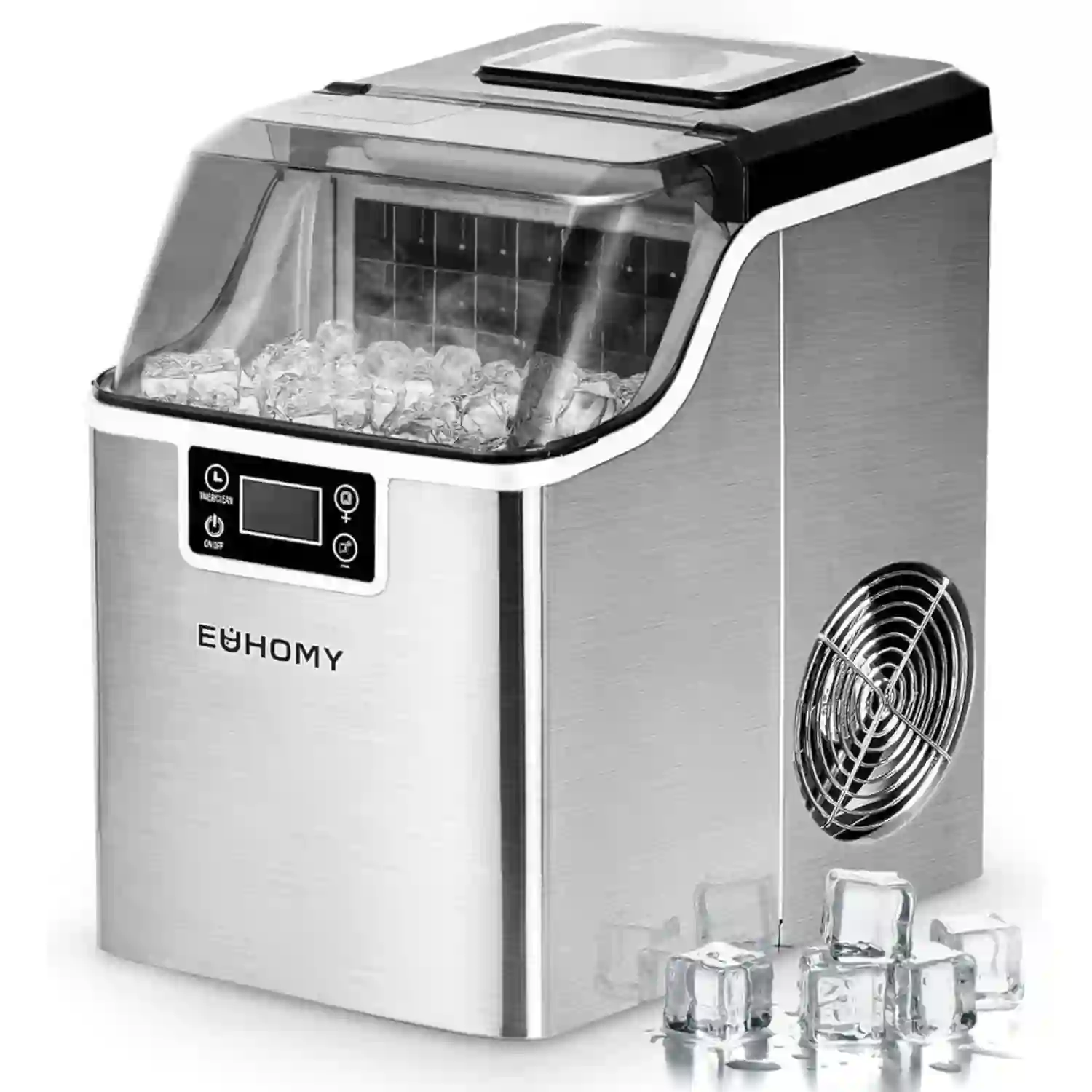 euhomy im-fp countertop clear ice maker machine